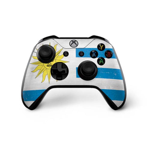 Uraguay Flag Distressed Xbox One X Bundle Skin